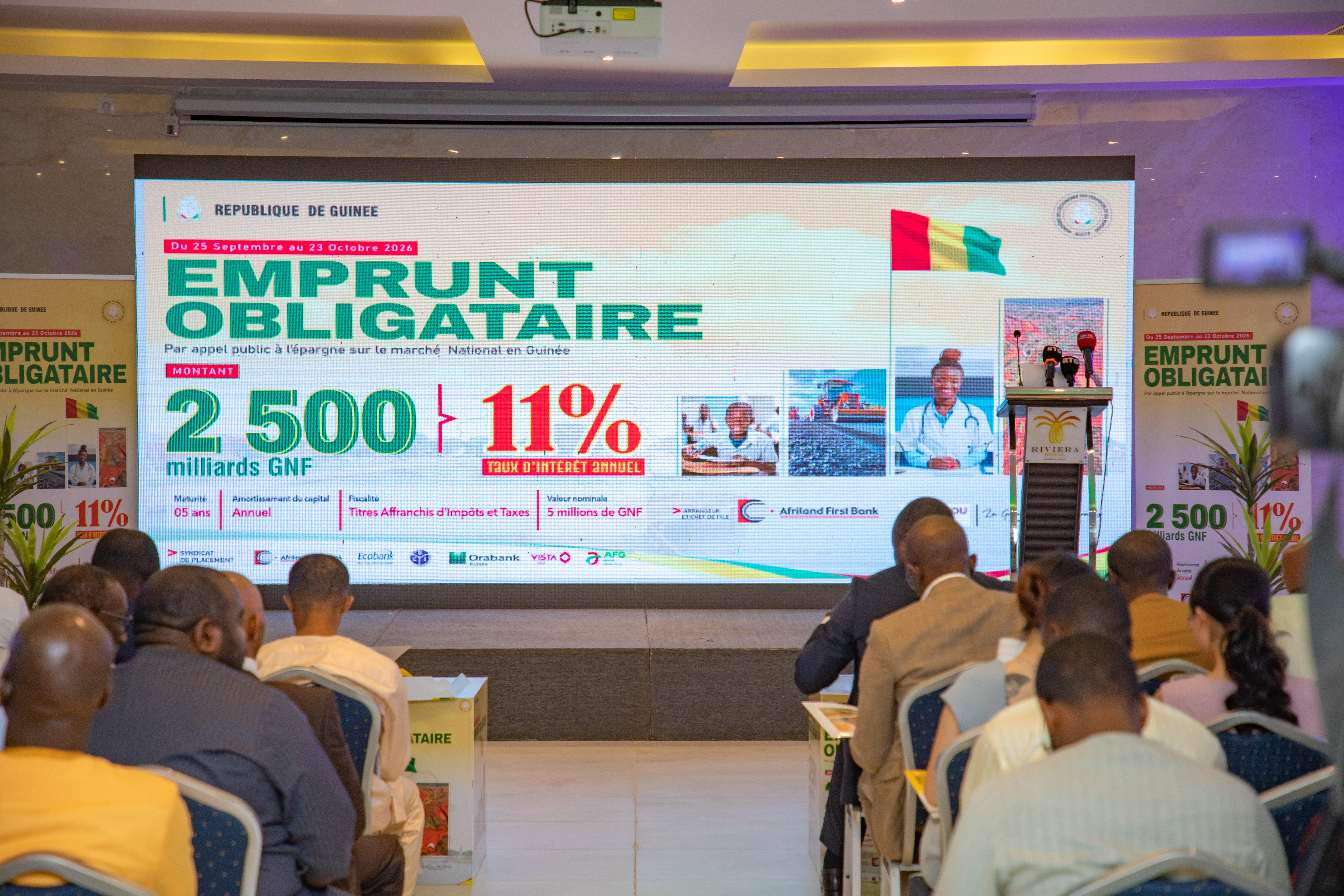 La CCIAG participe au lancement de l’Emprunt Obligataire de 2 500 milliards GNF