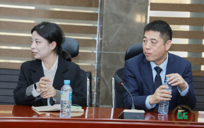 Des investisseurs chinois introduits par la CCIAG rencontrent le Ministre des mines.